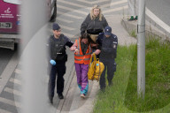 Activists Block Highway By Glueing Their Hands In Warsaw