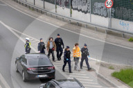 Activists Block Highway By Glueing Their Hands In Warsaw