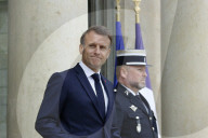 France's President Emmanuel Macron Welcomes Germany's Newly Elected Chancellor Friedrich Merz 