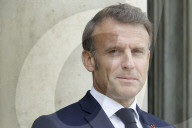 France's President Emmanuel Macron Welcomes Germany's Newly Elected Chancellor Friedrich Merz 