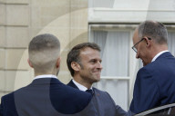 France's President Emmanuel Macron Welcomes Germany's Newly Elected Chancellor Friedrich Merz 