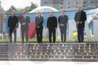 Ukrainian President and European leaders pay tribute to fallen warriors in Kyiv