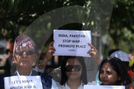 Nepali Activists Protest Demanding End Of India-Pakistan War