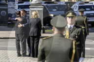 French President Emmanuel Macron, UK Prime Minister Keir Starmer, German Chancellor Friedrich Merz, Polish Prime Minister Donald Tusk, Ukrainian President Volodymyr Zelensky And First Lady Of Ukraine Olena Zelenska 