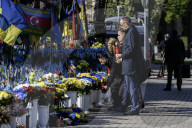 French President Emmanuel Macron, UK Prime Minister Keir Starmer, German Chancellor Friedrich Merz, Polish Prime Minister Donald Tusk, Ukrainian President Volodymyr Zelensky And First Lady Of Ukraine Olena Zelenska 