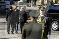 French President Emmanuel Macron, UK Prime Minister Keir Starmer, German Chancellor Friedrich Merz, Polish Prime Minister Donald Tusk, Ukrainian President Volodymyr Zelensky And First Lady Of Ukraine Olena Zelenska 