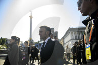 French President Emmanuel Macron, UK Prime Minister Keir Starmer, German Chancellor Friedrich Merz, Polish Prime Minister Donald Tusk, Ukrainian President Volodymyr Zelensky And First Lady Of Ukraine Olena Zelenska 