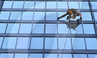Window Washing In Toronto, Canada, On May 10, 2025