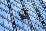Window Washing In Toronto, Canada, On May 10, 2025
