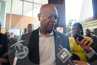 Mayor Of The City Of Newark Ras Baraka Speaks To The Press Pool On His Recent Arrest By ICE At Delaney Hall