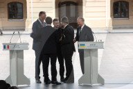 News conference of Ukrainian President and Coalition of Willing leaders in Kyiv