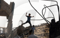 Israeli airstrike targets UNRWA supply center in Gaza refugee camp