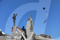 Displaced Gazans take refuge in tents and damaged schools
