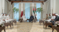 Qatari Emir Al Thani meets with UAE President