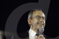 Bruno Retailleau Was At A Rally In Courbevois, Near Paris.