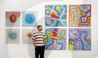 The Affordable Art Fair opens at Hampstead Health, Lower Fairground Site, London, UK.