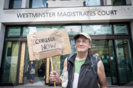 Graham Linehan case at Westminster Magistrate's Court, London, UK.