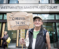 Graham Linehan case at Westminster Magistrate's Court, London, UK.
