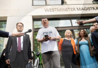 Graham Linehan case at Westminster Magistrate's Court, London, UK.