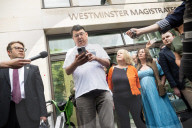 Graham Linehan case at Westminster Magistrate's Court, London, UK.