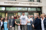 Graham Linehan case at Westminster Magistrate's Court, London, UK.