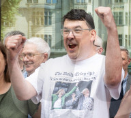 Graham Linehan case at Westminster Magistrate's Court, London, UK.