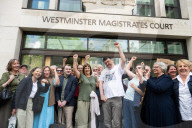 Graham Linehan case at Westminster Magistrate's Court, London, UK.