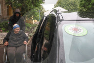 Ukraine works to move elderly out of harms way along front line