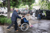 Ukraine works to move elderly out of harms way along front line