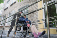 Ukraine works to move elderly out of harms way along front line