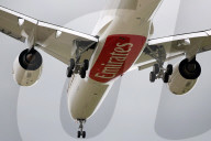 Emirates Airbus A350 test flight at Toulouse Airport