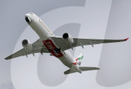 Emirates Airbus A350 test flight at Toulouse Airport