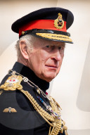 King Charles presents new standards to the Household Cavalry at Windsor Castle