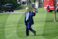 President Trump Departs White House For Trip To The Middle East.