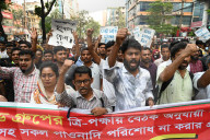 Garment Workers Demonstration For Unpaid Wages And All Outstanding Dues In Dhaka.