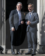 Kier Starmer Greets Ulf Kristersson to No10 in London, UK.