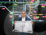 Sadiq Khan, Mayor of London, joins with music industry leaders to celebrate grassroots music with a first ever specially-designed Grassroots Music Tube map at Outernet, London, UK.