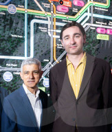 Sadiq Khan, Mayor of London, joins with music industry leaders to celebrate grassroots music with a first ever specially-designed Grassroots Music Tube map at Outernet, London, UK.