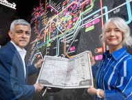 Sadiq Khan, Mayor of London, joins with music industry leaders to celebrate grassroots music with a first ever specially-designed Grassroots Music Tube map at Outernet, London, UK.