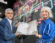 Sadiq Khan, Mayor of London, joins with music industry leaders to celebrate grassroots music with a first ever specially-designed Grassroots Music Tube map at Outernet, London, UK.