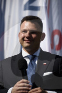 Far-right Presidential Candidate Slawomir Mentzen Rally In Warsaw.
