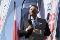 Far-right Presidential Candidate Slawomir Mentzen Rally In Warsaw.