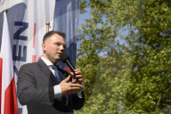 Far-right Presidential Candidate Slawomir Mentzen Rally In Warsaw.