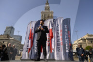 Far-right Presidential Candidate Slawomir Mentzen Rally In Warsaw.