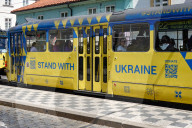 Pro-Ukraine Solidarity Tram On Line 22 In Prague