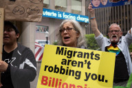 Anti-Trump, Anti-Musk Demonstrators Protest Outside Of Fox News Headquarters