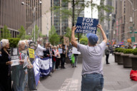 Anti-Trump, Anti-Musk Demonstrators Protest Outside Of Fox News Headquarters