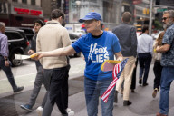Anti-Trump, Anti-Musk Demonstrators Protest Outside Of Fox News Headquarters