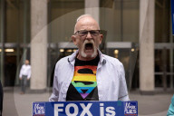 Anti-Trump, Anti-Musk Demonstrators Protest Outside Of Fox News Headquarters