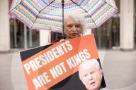 Anti-Trump, Anti-Musk Demonstrators Protest Outside Of Fox News Headquarters